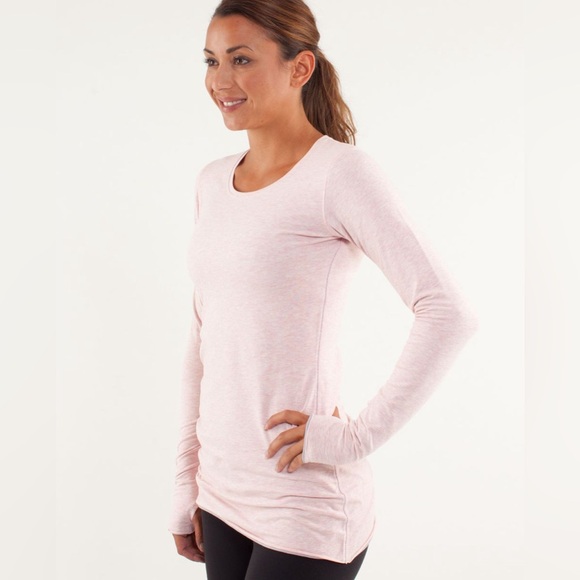 Lululemon Every Yogi Long Sleeve Pink Gray Top Size - Picture 2 of 12